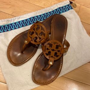 Tory Burch Millar Sandals, size 8.5 Brown leather